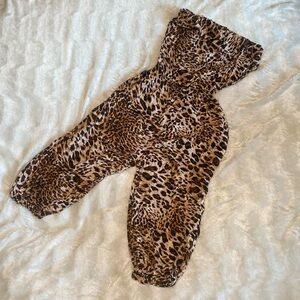 Sexy Cheetah summer jumpsuit romper overall one piece dressy
